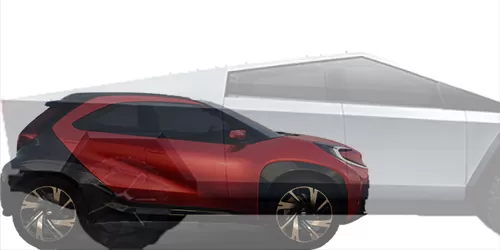 #サイバートラック デュアルモーター 2022- + アイゴX プロローグ EV コンセプト 2021