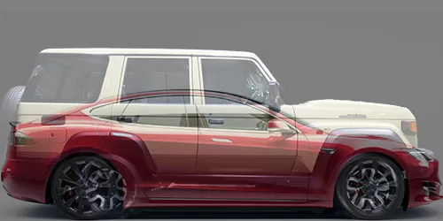 #ランドクルーザー 70 2023- + model S Long Range 2012-